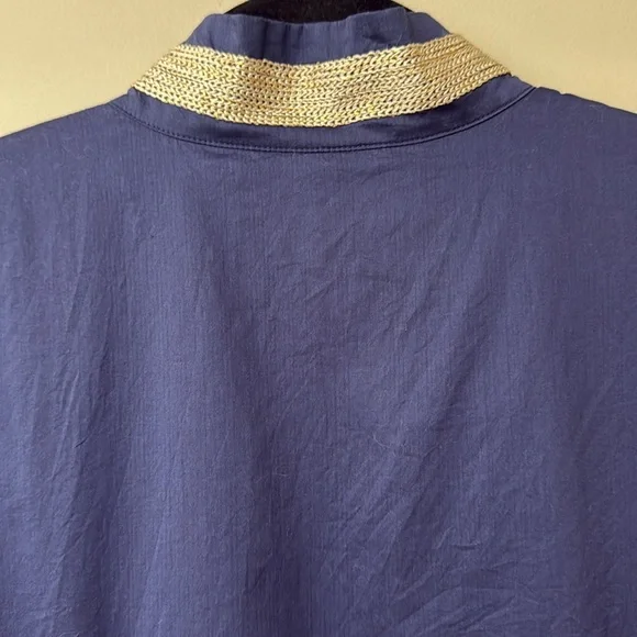 Sail to Sable Sleeveless Classic Maxi Dress | size Small | Navy & gold | EUC - Picture 9 of 11